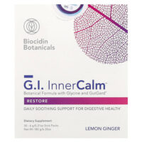 G.I. Inner Calm™, лимон и имбирь, 30 стик-пакетов по 6 г (0,21 унции) — Biocidin Botanicals