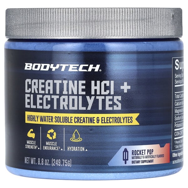 bdt00400_v_8.jpg креатин гидрохлорид и электролиты, Rocket Pop, 249,75 г (8,8 унции) — BodyTech