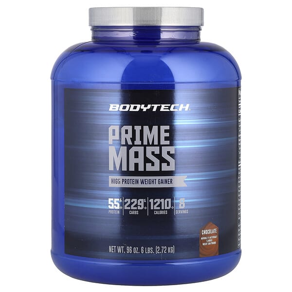 bdt01978_v_8.jpg Prime Mass, средство для набора веса с высоким содержанием белка, шоколад, 2,72 кг (6 фунтов) — BodyTech