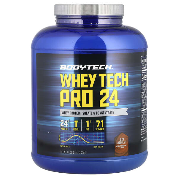 bdt02543_v_8.jpg Whey Tech Pro 24, насыщенный шоколад, 2,27 кг (5 фунтов) — BodyTech