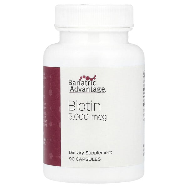 bdv00084_v_8.jpg Биотин, 5000 мкг, 90 капсул — Bariatric Advantage