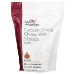 Chewy Bite с цитратом кальция, без сахара, карамель, 90 жевательных таблеток — Bariatric Advantage