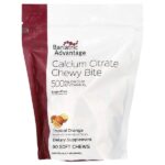 Chewy Bite, цитрат кальция, без сахара, тропический апельсин, 90 жевательных таблеток — Bariatric Advantage