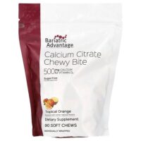 Chewy Bite, цитрат кальция, без сахара, тропический апельсин, 90 жевательных таблеток — Bariatric Advantage