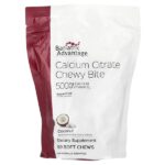 Chewy Bite с цитратом кальция, без сахара, кокос, 90 жевательных таблеток — Bariatric Advantage
