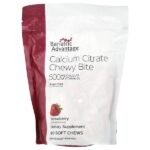 Chewy Bite с цитратом кальция, без сахара, со вкусом клубники, 90 жевательных таблеток — Bariatric Advantage
