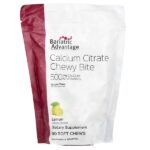 Chewy Bite с цитратом кальция, без сахара, лимон, 90 жевательных таблеток — Bariatric Advantage
