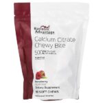 Chewy Bite с цитратом кальция, без сахара, малина, 90 жевательных таблеток — Bariatric Advantage