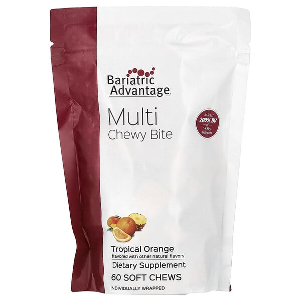 bdv94847_v_3.jpg Multi Chewy Bite, тропический апельсин, 60 жевательных таблеток — Bariatric Advantage