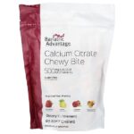 Chewy Bite, цитрат кальция, без сахара, фруктовое ассорти, 90 жевательных таблеток — Bariatric Advantage