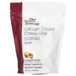 Chewy Bite, цитрат кальция, без сахара, ананас и манго, 90 жевательных таблеток — Bariatric Advantage