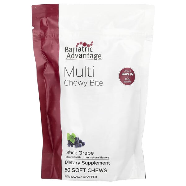 bdv95116_v_3.jpg Multi Chewy Bite, черный виноград, 60 жевательных таблеток — Bariatric Advantage
