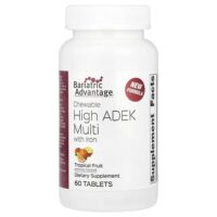 Жевательные мультивитамины ADEK Multi с железом, тропические фрукты, 60 таблеток — Bariatric Advantage