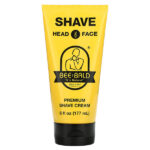 Shave Head & Face, крем для бритья премиального качества, 177 мл (6 жидк. унций) — Bee Bald