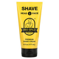 Shave Head & Face, крем для бритья премиального качества, 177 мл (6 жидк. унций) — Bee Bald