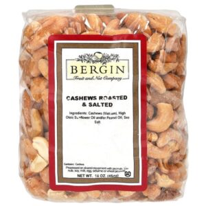 Кешью, обжаренный и соленый, 16 унций (454 г) — Bergin Fruit and Nut Company