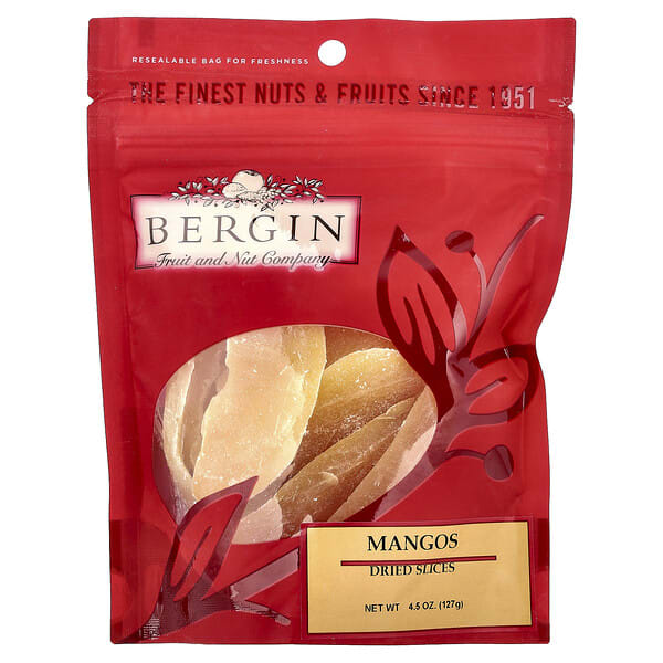 bfn03254_v_6.jpg манго, сушеные ломтики, без сульфатов, 127 г (4,5 унции) — Bergin Fruit and Nut Company