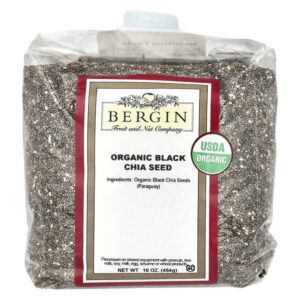 органические черные семена чиа, 454 г (16 унций) — Bergin Fruit and Nut Company