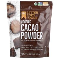 органический какао-порошок, 454 г (16 унций) — BetterBody Foods