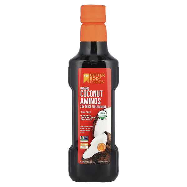 bfo00693_v_12.jpg Organic Coconut Aminos, заменитель соевого соуса, 500 мл (16,9 жидк. унц.) — BetterBody Foods