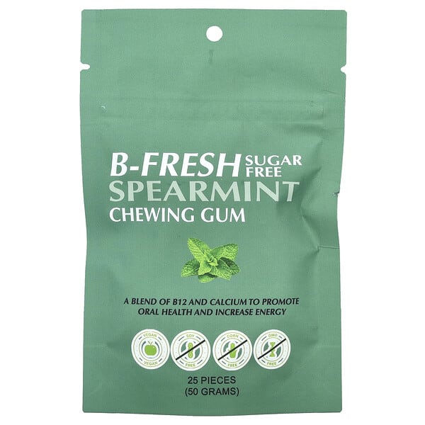 bfr00113_v_2.jpg B-Fresh, Жевательная резинка, мята, без сахара, 25 шт. (50 г)