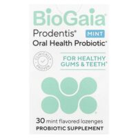 Prodentis®, пробиотик для полости рта, для здоровья дёсен и зубов, мятный вкус, 30 пастилок с пробиотиком — BioGaia