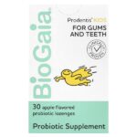 Prodentis Kids®, пастилки с пробиотиками, яблоко, 200 млн КОЕ, 30 пастилок — BioGaia