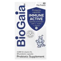 Immune Active, капсулы Protectis, 2000 МЕ, 60 капсул с пробиотиками — BioGaia