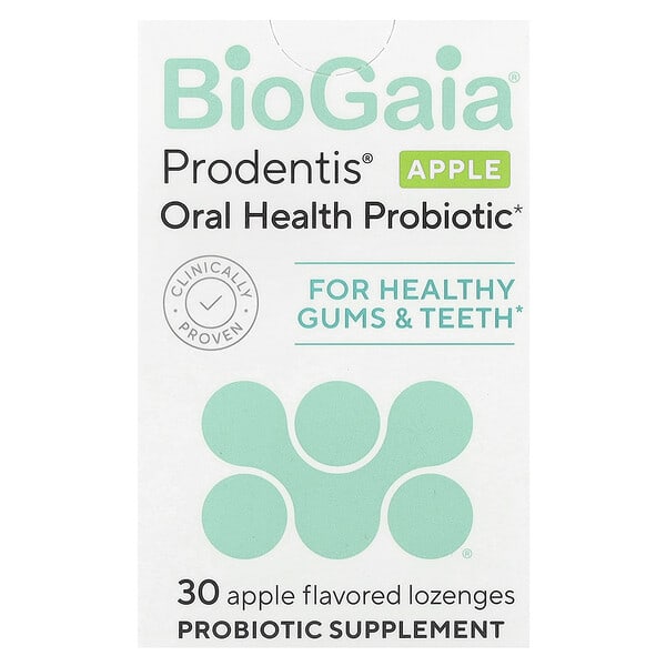 bga46048_v_70.jpg Prodentis®, пробиотик для здоровья полости рта, яблоко, 30 пастилок — BioGaia