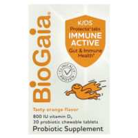 Protectis Kids, Immune Active, вкус апельсина, 30 жевательных таблеток с пробиотиками — BioGaia
