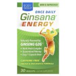 Ginsana® Energy, без кофеина, 30 растительных капсул — BodyGold