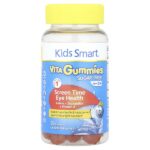 Kids Smart® Vita, жевательные таблетки для здоровья глаз, без сахара, для детей от 3 лет, цитрусовый пунш, 30 жевательных таблеток — Kids Smart