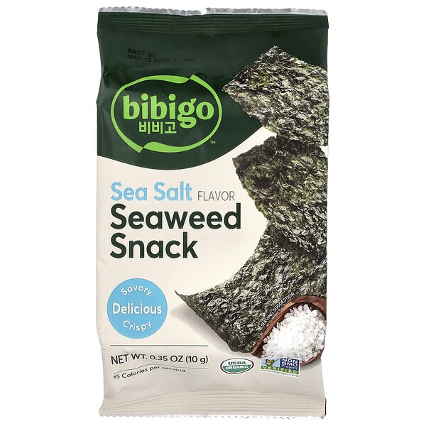 bib54005_v_8.jpg Bibigo, Seaweed Snack, морская соль, 10 г (0,35 унции)