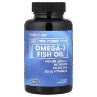 рыбий жир с омега-3, 120 мягких таблеток — BioEmblem