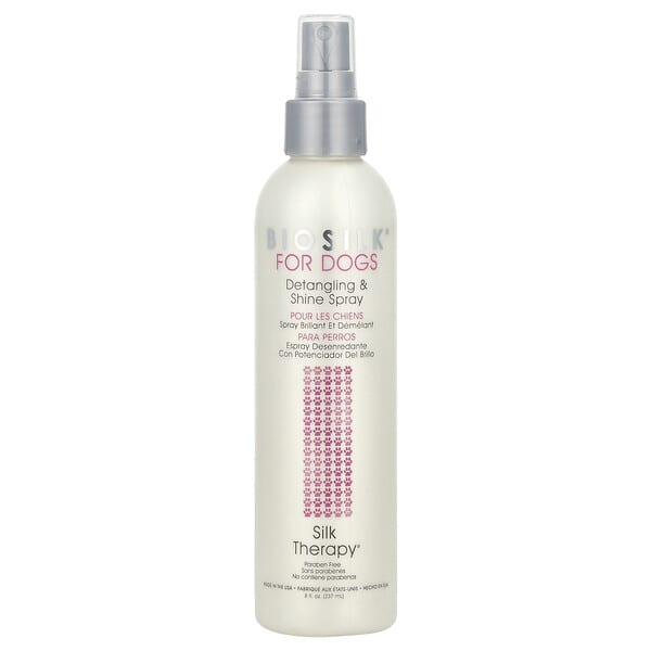 bis77178_v_14.jpg Silk Therapy, спрей для распутывания волос и блеска для собак, 237 мл (8 жидк. унц.) — Biosilk