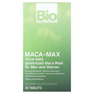Maca-Max, для мужчин и женщин, 1000 мг, 30 таблеток — Bio Nutrition