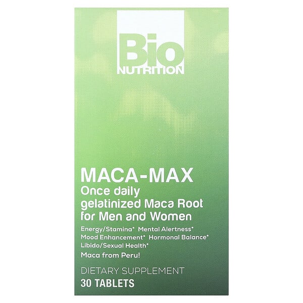 biu00309_v_55.jpg Maca-Max, для мужчин и женщин, 1000 мг, 30 таблеток — Bio Nutrition