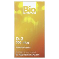 D-3, 300 мкг, 50 вегетарианских капсул — Bio Nutrition