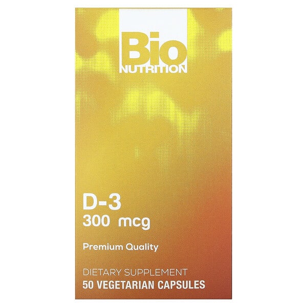 biu00316_v_36.jpg D-3, 300 мкг, 50 вегетарианских капсул — Bio Nutrition