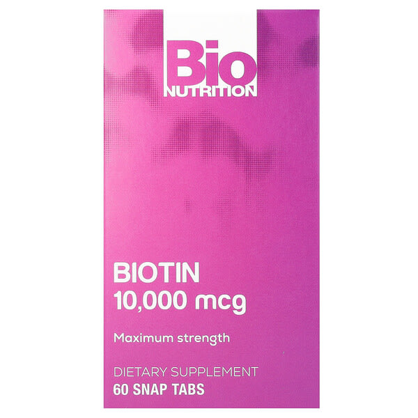 biu00365_v_36.jpg Биотин, максимальная эффективность, 10 000 мкг, 60 таблеток — Bio Nutrition