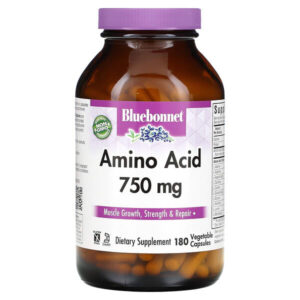 аминокислоты, 750 мг, 180 растительных капсул — Bluebonnet Nutrition