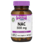 NAC, 500 мг, 30 растительных капсул — Bluebonnet Nutrition