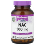 NAC, 500 мг, 90 растительных капсул — Bluebonnet Nutrition
