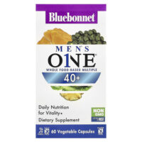 Men's ONE® 40+, комплекс из цельных продуктов, 60 растительных капсул — Bluebonnet Nutrition