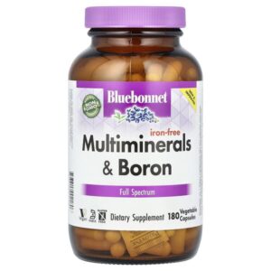 Мультиминералы с бором, без железа, 180 растительных капсул — Bluebonnet Nutrition