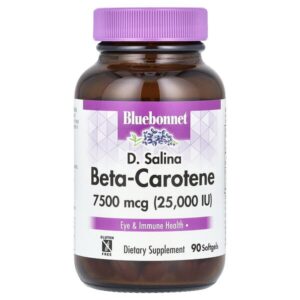 философии. Salina, бета-каротин, 7500 мкг (25 000 МЕ), 90 мягких таблеток — Bluebonnet Nutrition