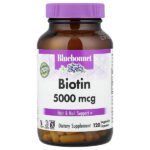 Биотин, 5000 мкг, 120 растительных капсул — Bluebonnet Nutrition