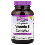 Комплекс витамина Е, 60 капсул с жидкостью — Bluebonnet Nutrition