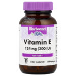 Витамин E, 200 МЕ, 100 гелевых капсул — Bluebonnet Nutrition