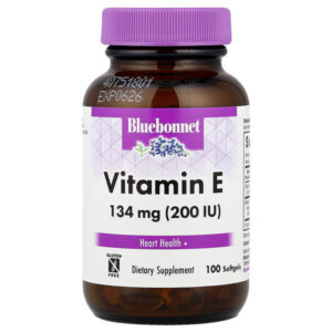 Витамин E, 200 МЕ, 100 гелевых капсул — Bluebonnet Nutrition